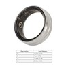 Smart Ring Silver IP68 Waterproof Pedometer Sleep Fitness Monitoring Remote
