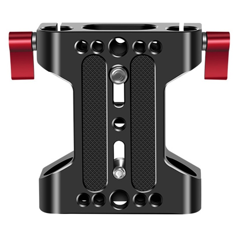 Aswalling Camera Base Plate with Dual 15mm Rod Rail Clamp