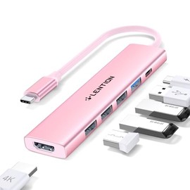 LENTION Hub USB C con HDMI 4K, PD 100W, USB-A 3.0  2.0                                                                                                