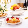 LIYH 20pcs Wheat Straw Plates 9Inch, Beige Reusable Plastic Plates,