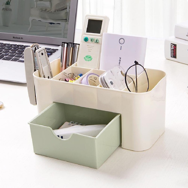 TopHomer Desktop Cosmetics Storage Box, Multifunctional Makeup Organizer Drawers Skincare