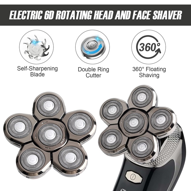 Head Shaver for Bald Razor Men, Razor Head with 6D