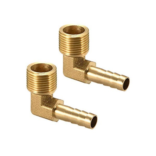 Barbed Connector BE-TOOL 1/8"x 10mm 90 Degree Elbow Connector Brass