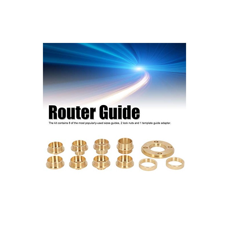 11Pcs/Set Router Template Guide Set - Brass Template Router Guides