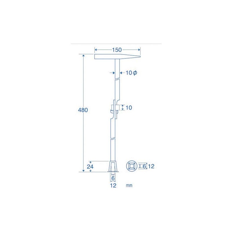 SANEI PR31A Tool Stop Faucet Key for Square, Foldable, Length