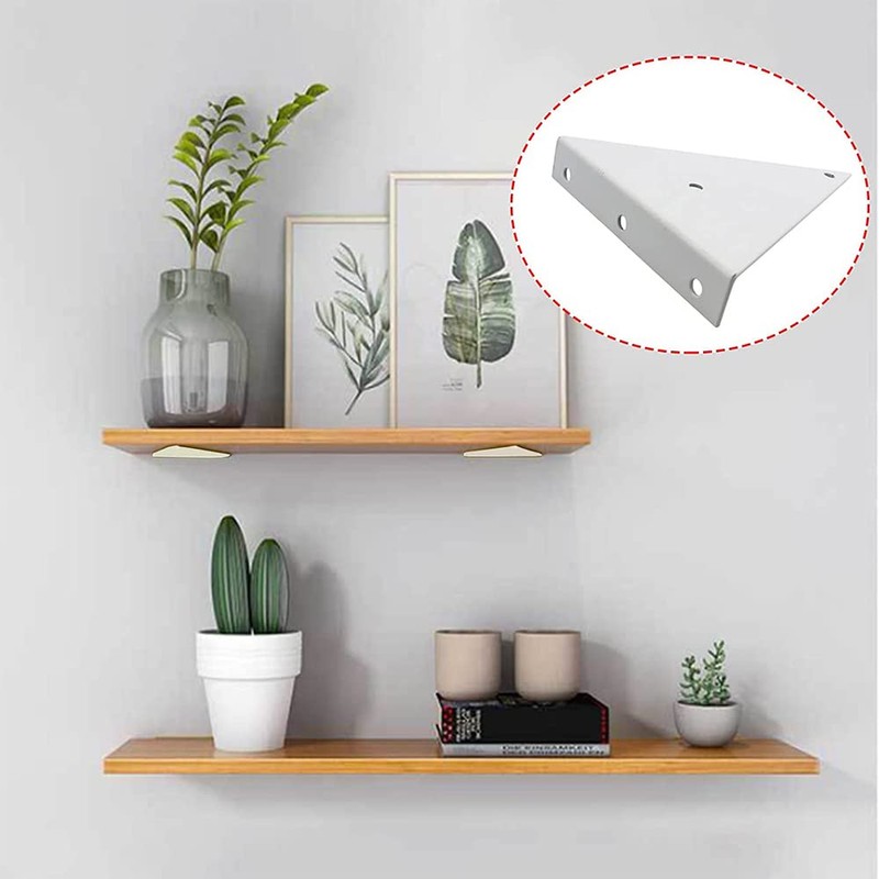 Pack of 2 Floating Shelf Brackets, Triangular Wall Bracket, Shelf