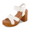 Dunes Women's Patsy Faux Wood Sandal +Comfort Foam & LiteSole