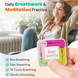 36PCS Anxiety Calming Sensory Stickers, Tactile Mood Fidget Strips for Kids Adults, Breathing Mindfulness Textured Sticker for Classroom Office Desk