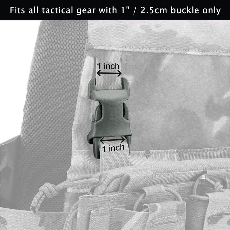 Qavctw 2x 1'' Buckle Quick Side Release Buckle for Tactical