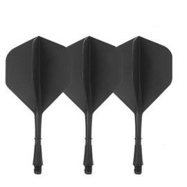 HRLORK Dart Flights Integrated Dart Flights and Dart Shafts Black Dart Sets- 3 Packs