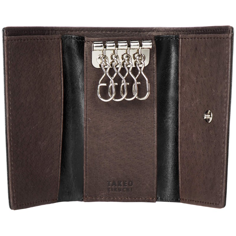 Takeokikuchi 181612 Pierre Key Case with Coin Purse, black