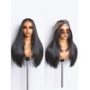 GORGIUS Black Straight Lace Front Wigs Pre Cut Glueless Layered