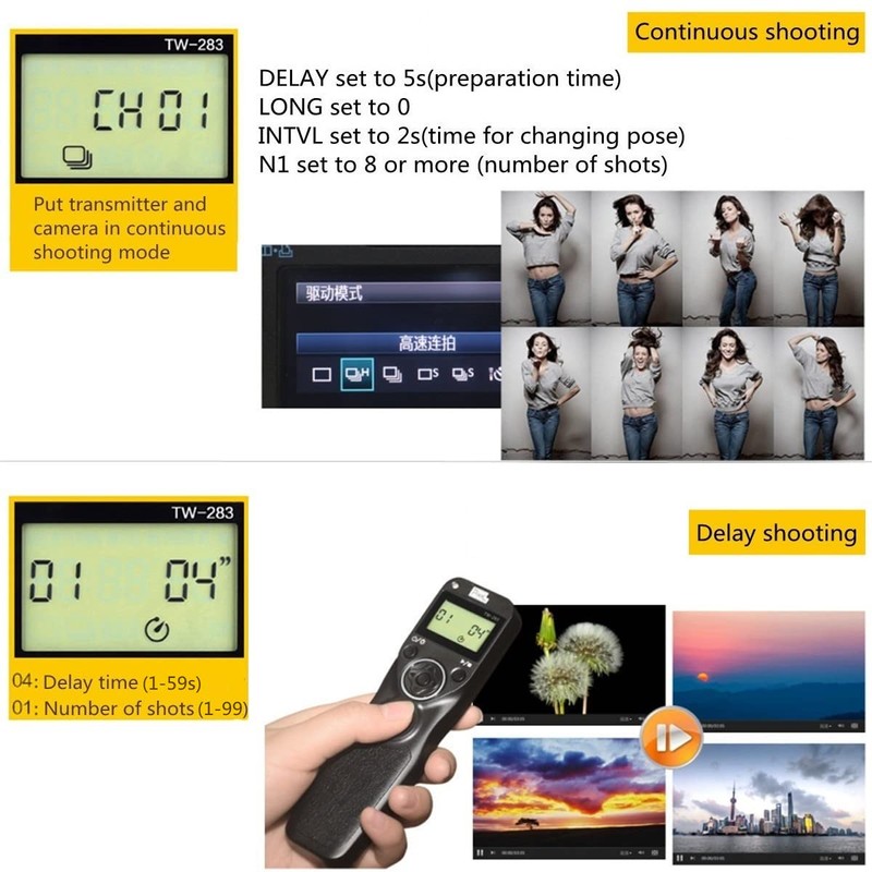 Camera Remote Shutter Release Pixel TW283-S1 Pro Remote Shutter Release