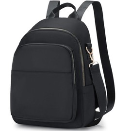 Travel Mini Backpack Purse for Women, Lightweight Waterproof Small Backpacks Casual Rucksack Daily Daypack for Girls Womens (Black)