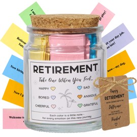 Retirement Gifts for Women, Retirement Gifts Ideas for Woman 2025, Gift for Retired, Farewell Coworker, Colleague, Friend, Boss, Leader, Decorations for Him Her, Glass Inspirational Jar with 96 Verse