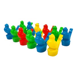 BUSDUGA 4388 Set of 12 Plastic Bird Whistles, Bird Sounds Tool, Water Music Pipe