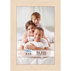 Icona Bay - 4x6 Light Oak Picture Frame - Modern Style Engineereed Wood Frame - Table Top or Wall Mount - Bliss Collection