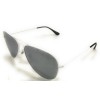 Prive Revaux - The Commando Aviator Polarized Sunglasses White/SilverMi