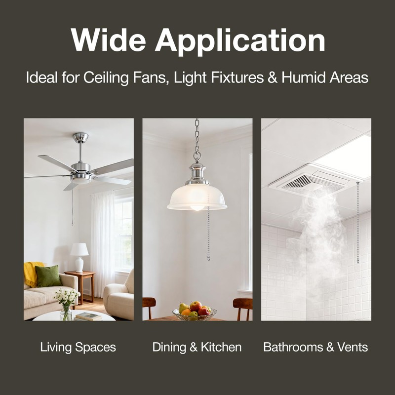 SmoTecQ 10 Feet (120 Inch) Ceiling Fan Pull Chain Extension