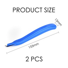 2 Piece Staple Remover, Portable Nail Puller, Manual Nail Removal Tool, Suitable for Home, Office, School (Blue, Black).