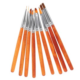 FRCOLOR 9pcs Nail Art Brush Set for Women Pens for Manicure Nail Design for Creative Patterns at Home Salon