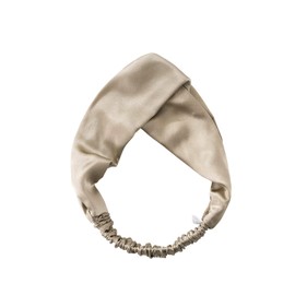 ZIMASILK 100% Mulberry Silk Headband Elastic Twisted Head Hair Wrap Accessory Turban For Women(Taupe)