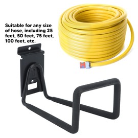 Hose Holder, Space Saving Wall Mounted Heavy Duty Garden Hose Hanger Metal Hose Reels Anti Slip Rubber Coating Hose Rack Hose Hook for 25ft, 50ft, 75ft, 100ft Expandable Hose
