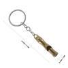ORFOFE 6pcs Brass Survival Whistle Keyring Loud Multi-Function Whistles for