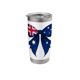 Australia Flag Australian Pride Coquette Ribbon Stainless Steel Insulated Tumbler