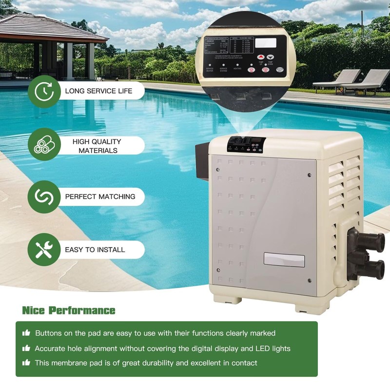 Suifaqi 472610Z Switch Membrane Pad Replacement for Pool Spa Heater