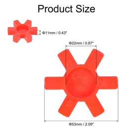 sourcing map 8pcs L90 Jaw Coupling Insert, Urethane Flexible Solid Type Jaw Coupling Center Insert for L Jaw Coupling L-Jaw Coupler Set, Red