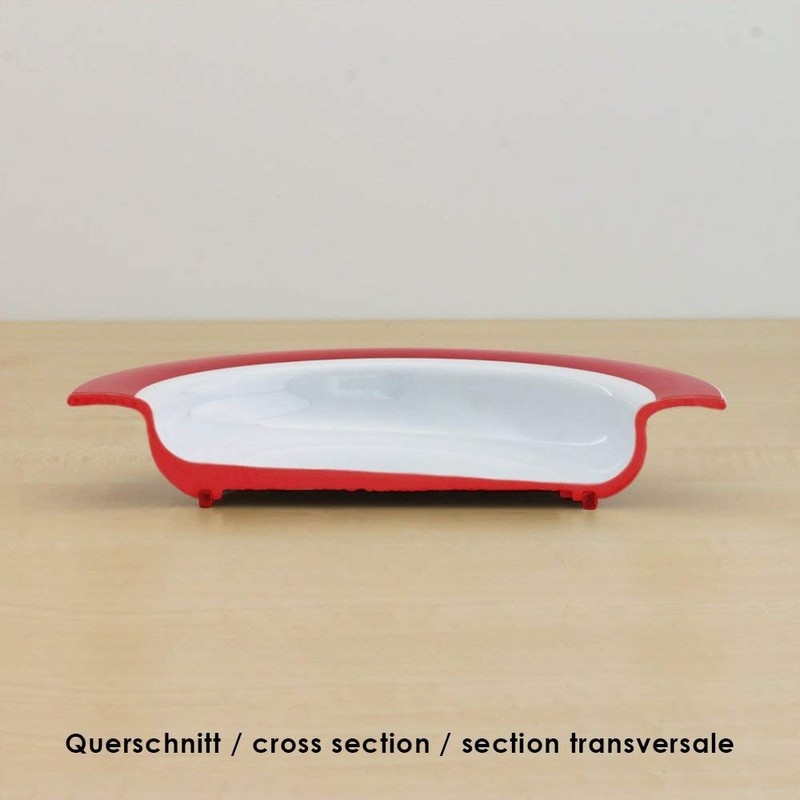 Ornamin Plate with Sloped Base Ø 20 cm Blue Melamine
