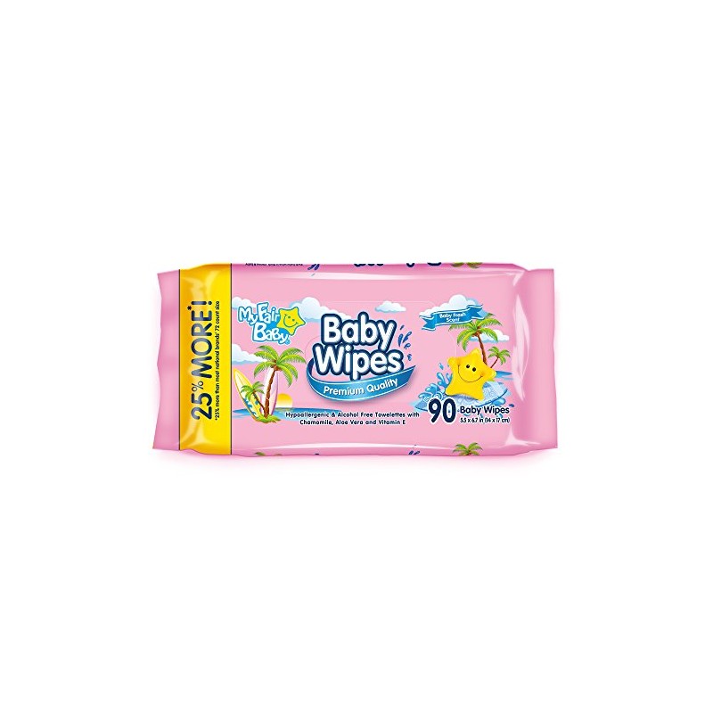 My Fair Baby Premium Baby Wipes, Pink, 10486-24