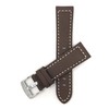 Bandini 28mm Mens Genuine Leather Watch Band Strap - Brown