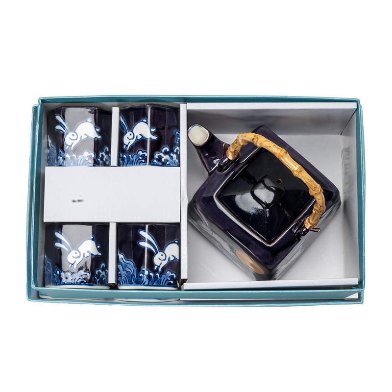 Urban Tokyo Japanese Style Cube Shape 20oz Porcelain Tea Set