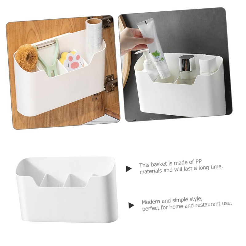ABOOFAN 1Set Hanging Shower Basket Wall Mounted Sundry Container for
