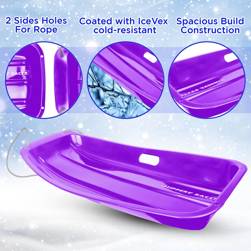 Slippery Racer Downhill Sprinter Flexible Kids Toddler Plastic Cold-Resistant Toboggan