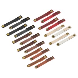 MECCANIXITY Pack of 20 Leather Cable Straps Cable Ties, Cord Organizer, Portable Cable Management for USB Cables, Headphone Wires, 5 Colors