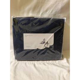 Sky New Sky 100% Cotton Percale 4 Piece Sheet Set Navy Blue Full Size