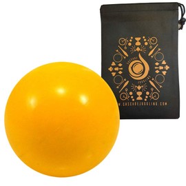 Cascade Juggling 100mm Practice Contact Ball - Beginner Contact Juggling Ball Bag (Yellow)