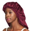 Awefeel Large Braids Satin Bonnet Jumbo Sleep Cap Red