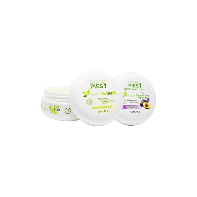 NaturalDry - Desodorante de Pies con crema de pies