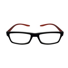 Forever Sunglasses Lettura / Computer Glasses - 3 in 1 - Blue Light Protection Nero / Rosso