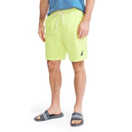 Nautica Men's Standard Solid Quick Dry Classic Logo Swim-Trunk, Blazing Yellow 1