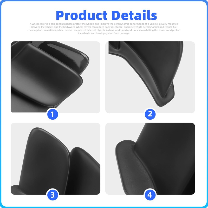 Motorcycle Rear Tail Spoiler Wing Fairing,ABS Carbon Fiber, Compatible with