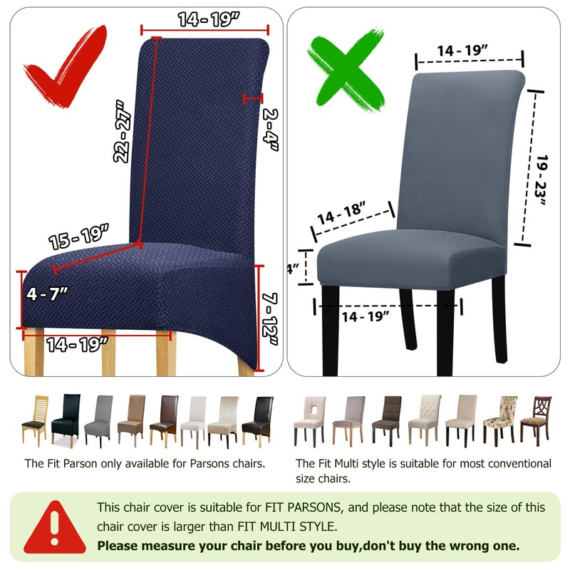 Lellen XL Size Stretch Chair Covers for Dining Room Large