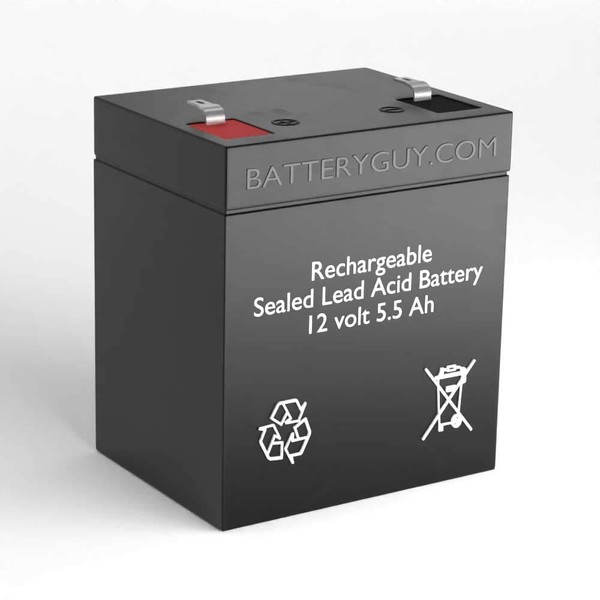 BatteryGuy 12V 5.5Ah SLA Battery (Rechargeable, High Rate) - Qty of 1