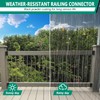 VoTwoofv Deck Railing Brackets Connectors 12Pcs,U-Shaped Concealed Brackets for 2"x4"(Actual:1.5"x3.5")