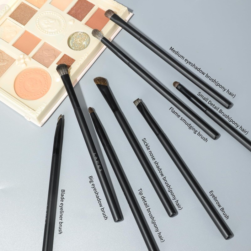 MSQ 8 PCS Eye Makeup Brush Set Angled Brush Precision