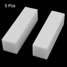 Sourcingmap 5 Pcs Nail Buffer Sanding Block, 4 Ways Nail File Polisher Professional Art Pedicure Manicure Tool for Buffing and Smoothing Nails, White
